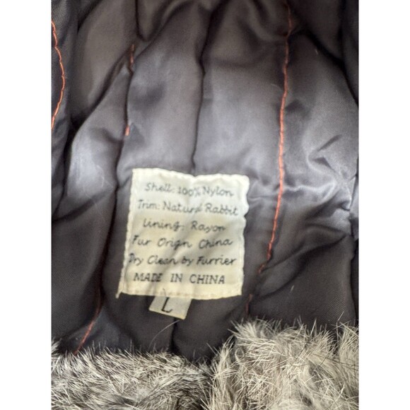 Mad Bomber Rabbit Fur Trapper Hat Black Gray L Natural Rabbit Lined Aviator - Picture 7 of 8